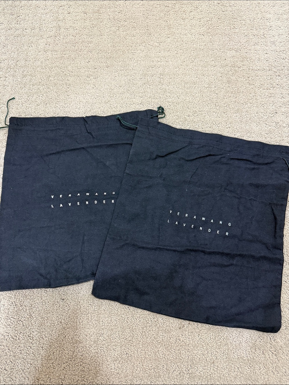 Vera Wang set of 2 black dust bag